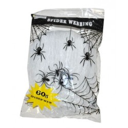 toile d'araignée avec araignées